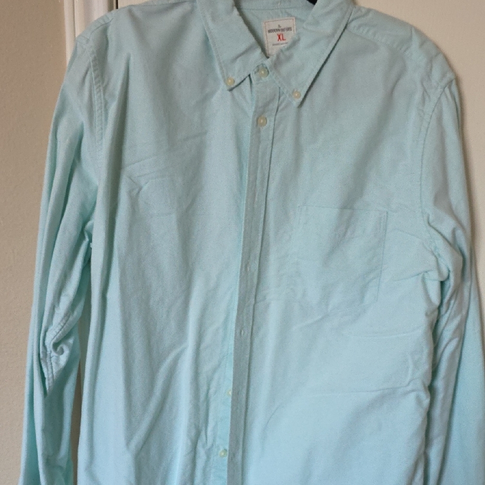 GAP Men's Aqua Button-Down Shirt